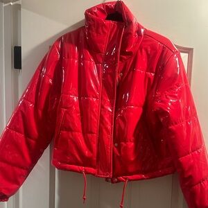 Vigoss Shiny Cherry Puffer Jacket
